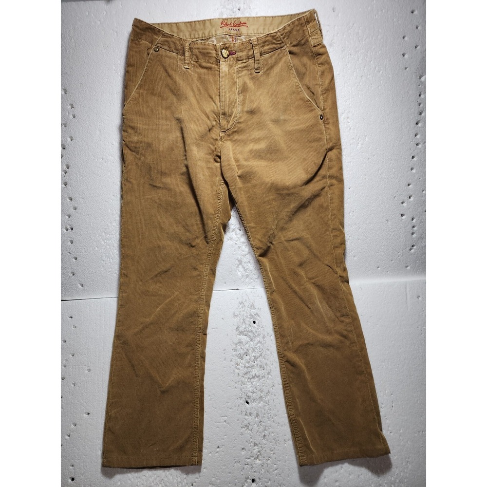Robert Graham Pants‎ Mens Size 31 Brown Corduroy Belt Loops With Defect
